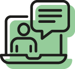 Icon on a screen chatting